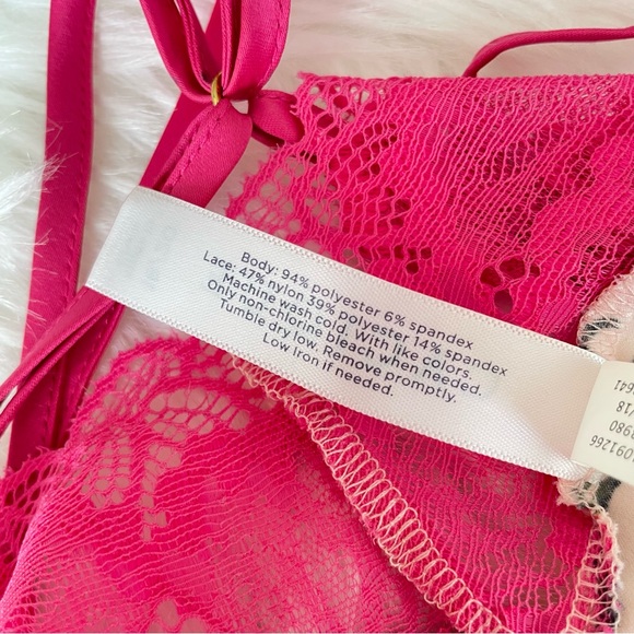 Cacique Satin + Lace Strappy Negligee Babydoll Nightie Floral Pink Yellow 18/20 - Picture 11 of 13